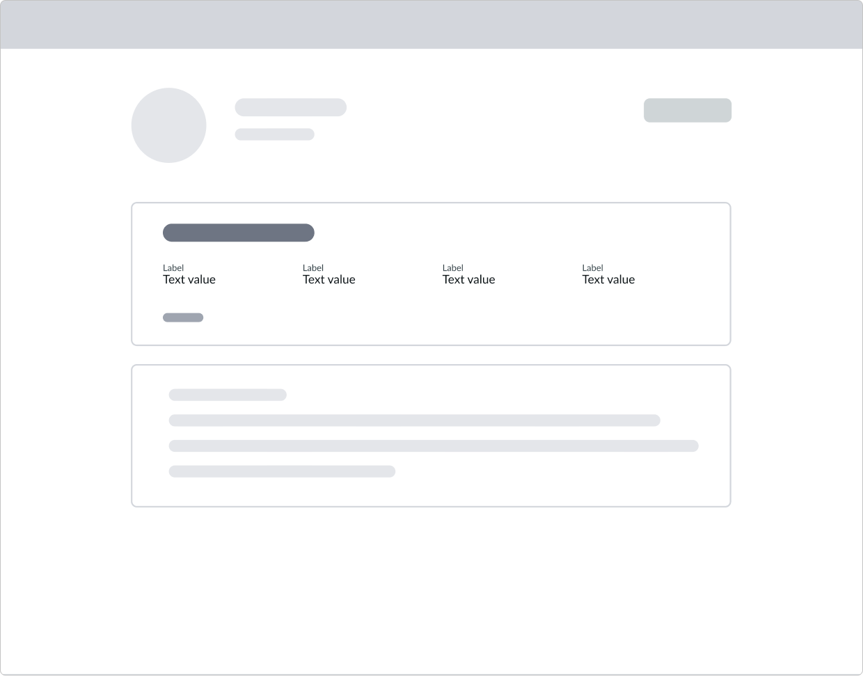 positioning expanding and collapsing sections at the top of a page