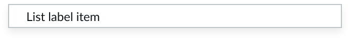 A small size of the dropdown item is displayed