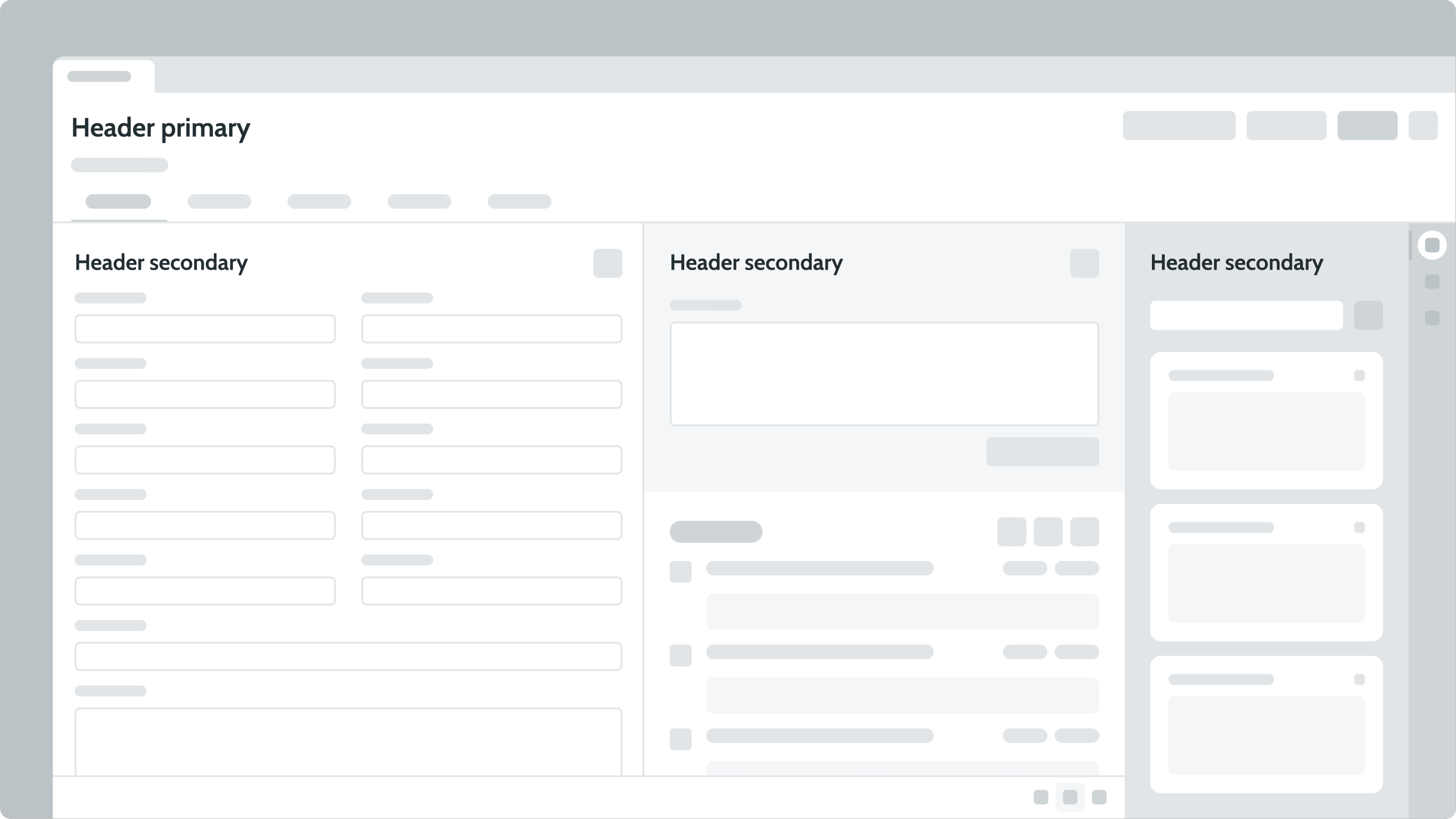 Primary header example.