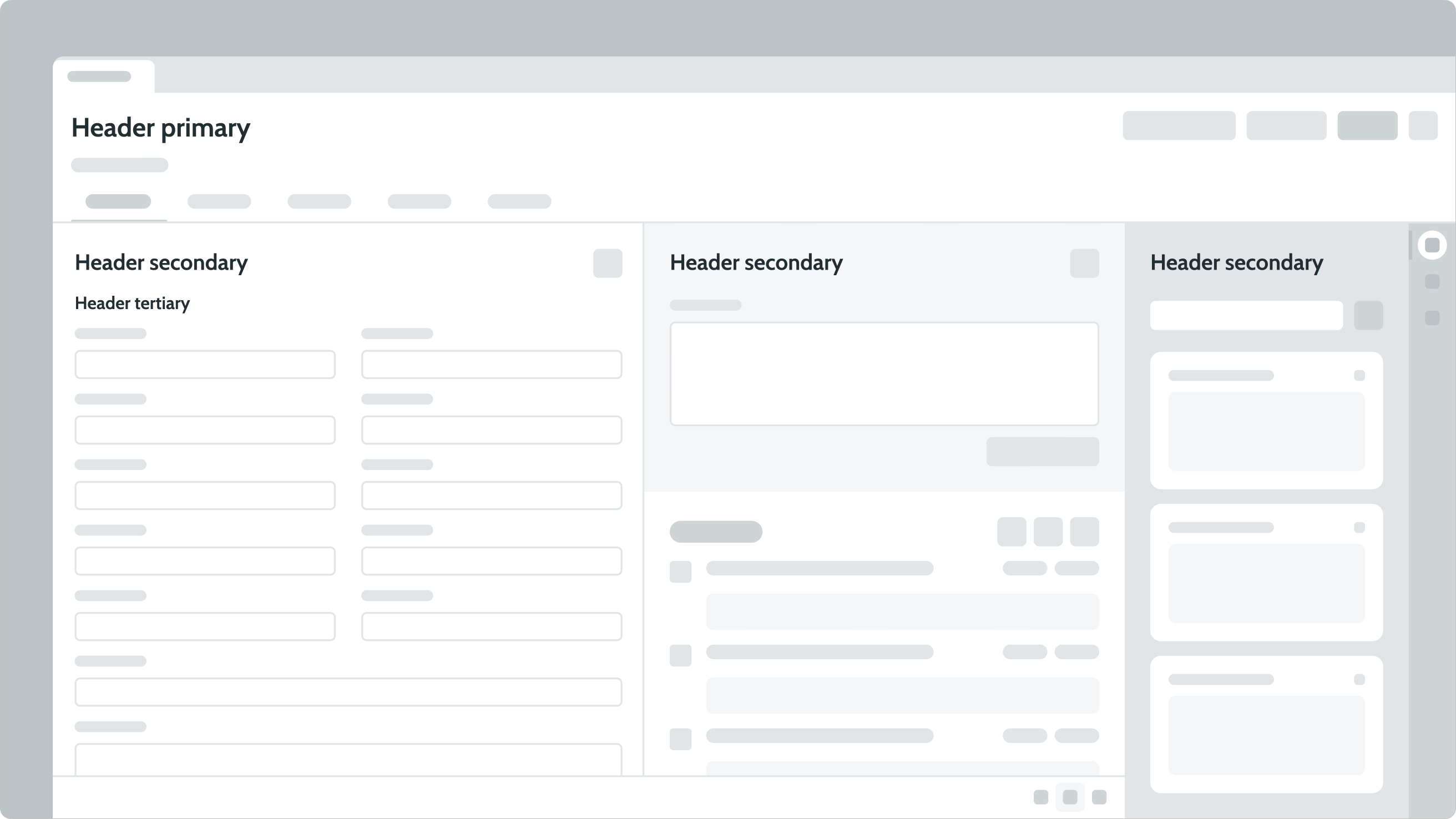 Primary header example.