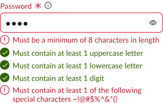 password progress in an error state