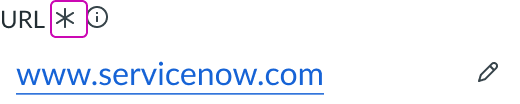 URL input field with a required indicator after the label