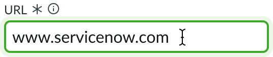 URL input field in the Edit view