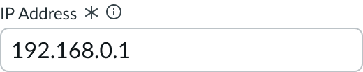 input field for entering IP address