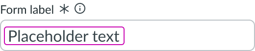 placeholder text for input hints