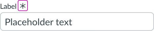 asterisk used as the required field indicator