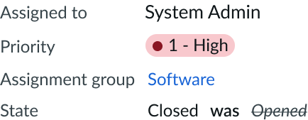 label value pair size small