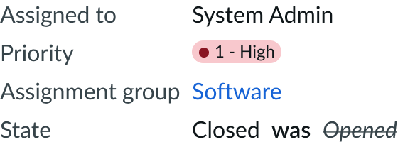 label value pair size medium