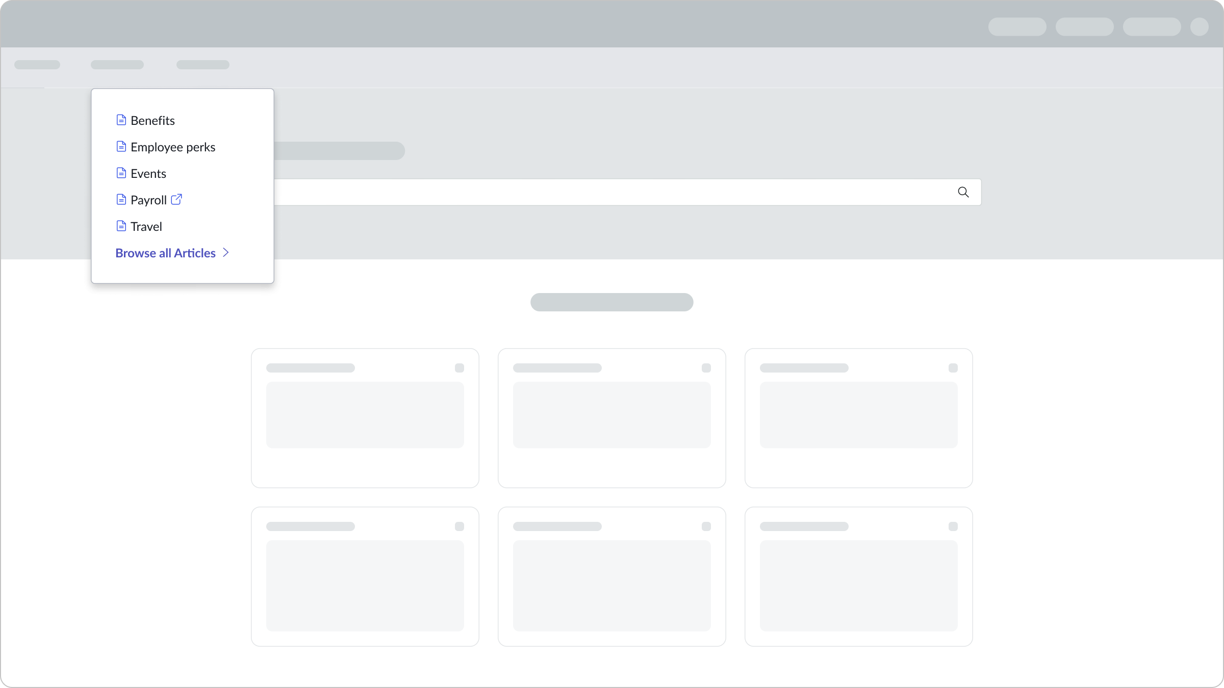 link set as part of the canvas menu component