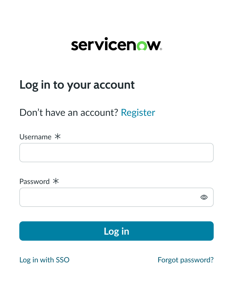 local database login screen without social login links
