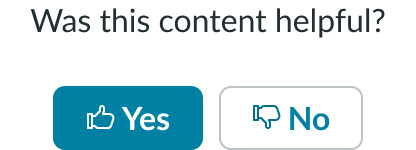 proper display of 2 positive and negative action icons for user feedback