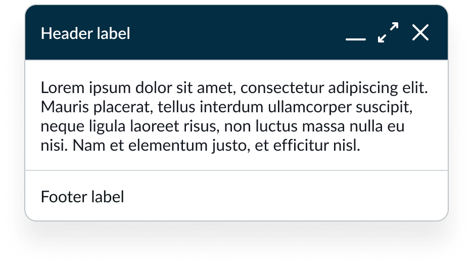 Example of secondary color variant with a lighter version of the dark header background