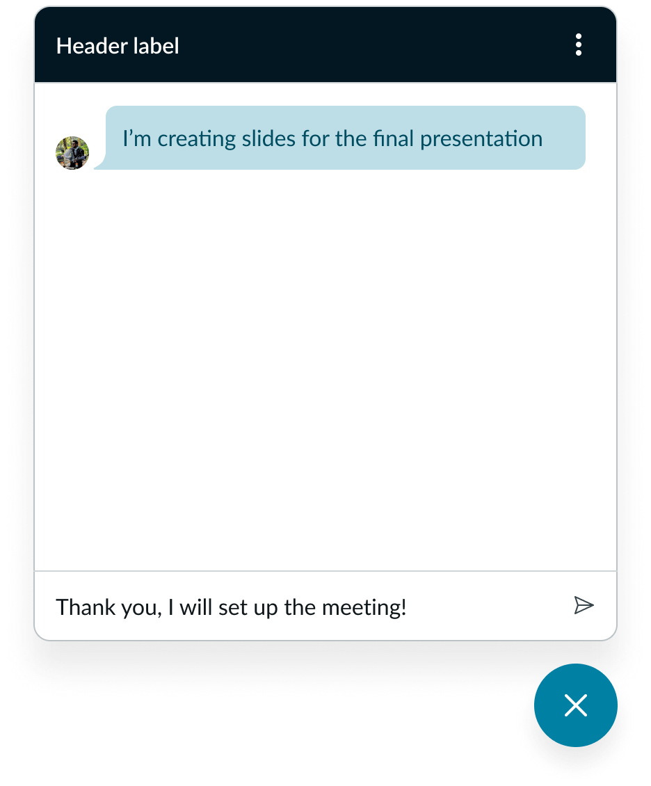 modeless dialog with top and bottom work panels