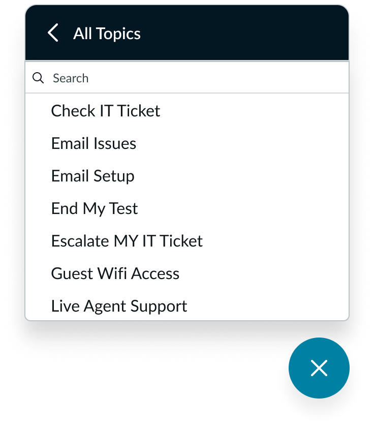 modeless dialog in close proximity to circular
button