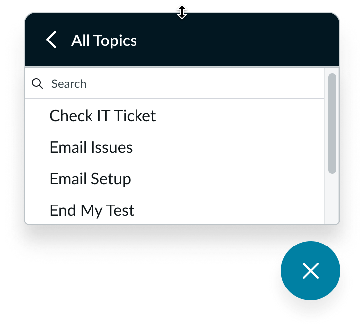 cursor above the modeless dialog to increase its
height