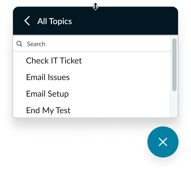 cursor above the modeless dialog to increase its
height