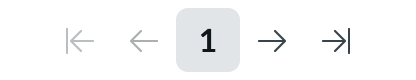 pagination with left and right arrows and a single page number