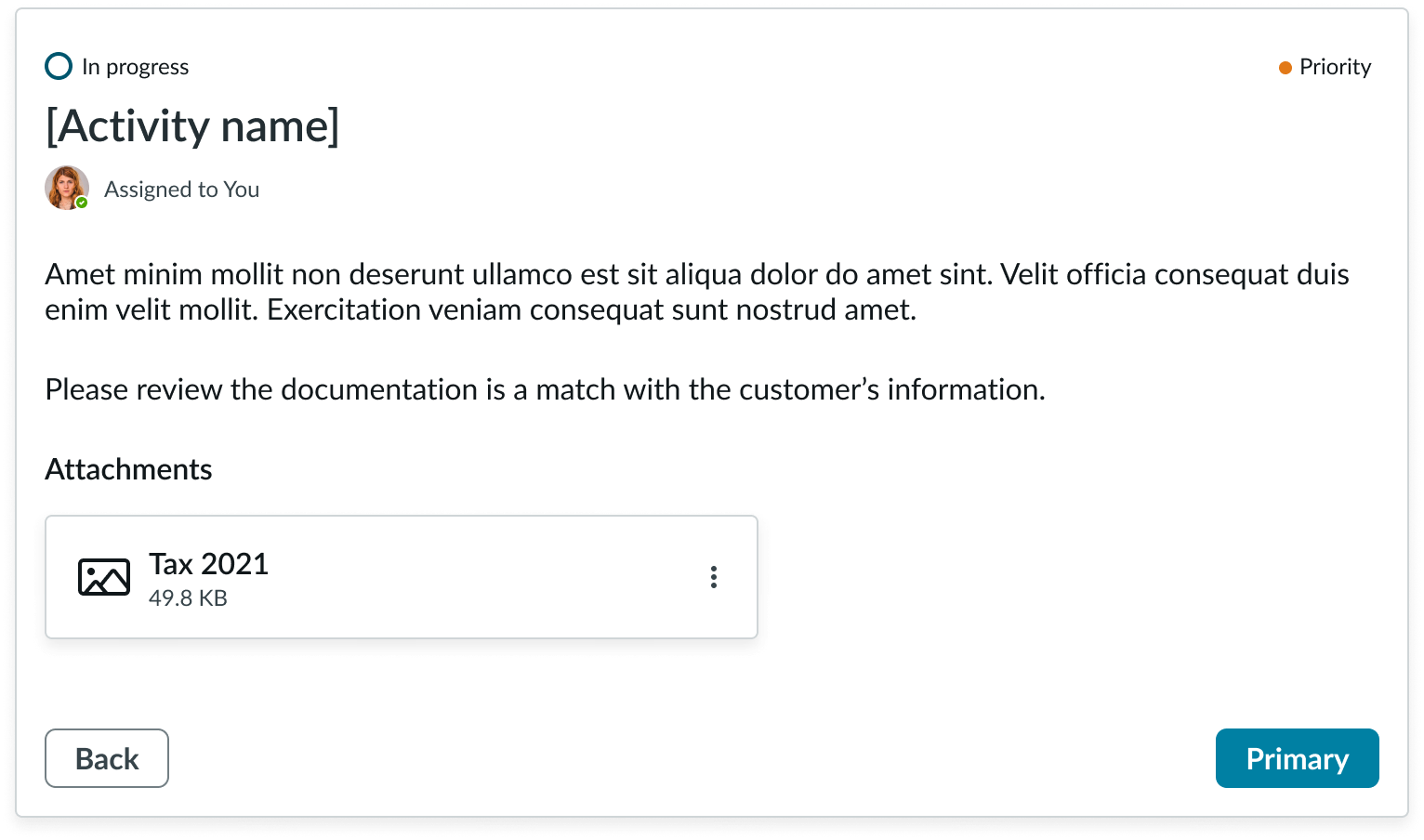 Playbook open activity with an attachment