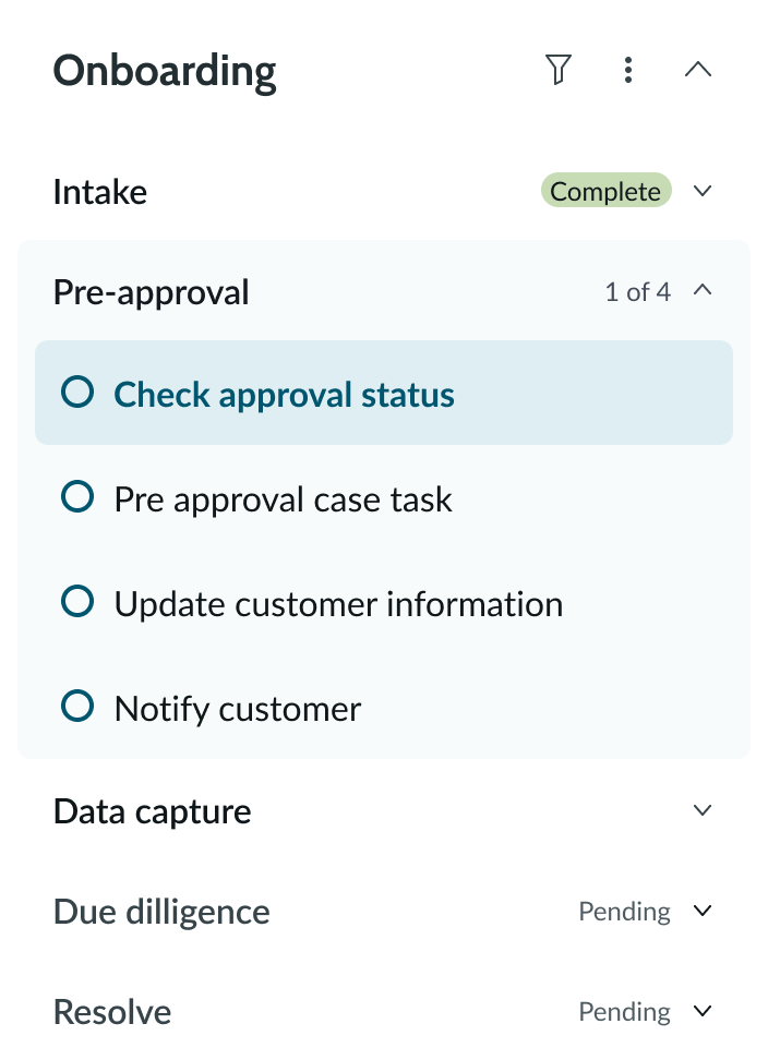 Playbook focused view with a stage expanded and one of its activities selected