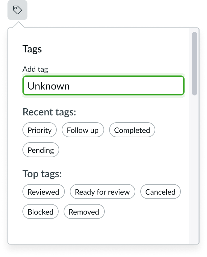popover with scroll bar for overflow content