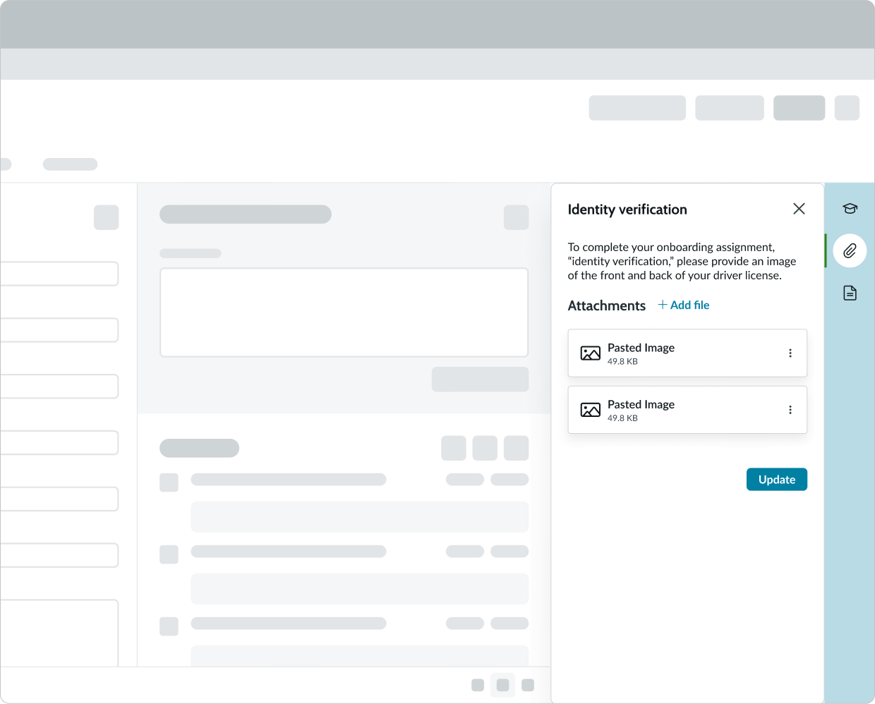 compact view in contextual side panel