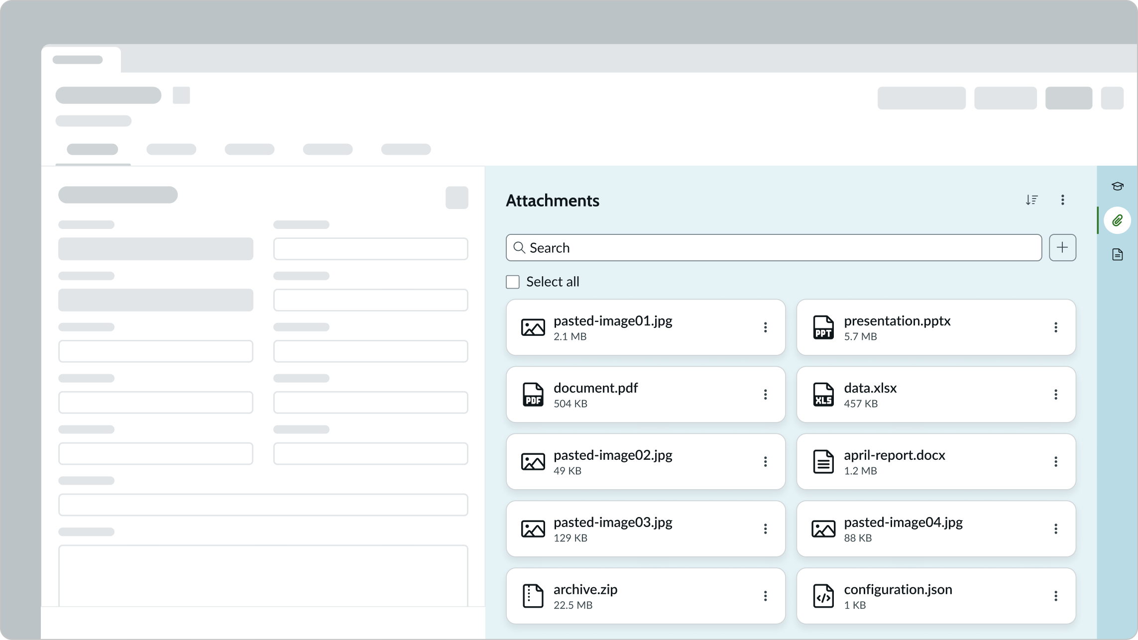 related item attachment component full