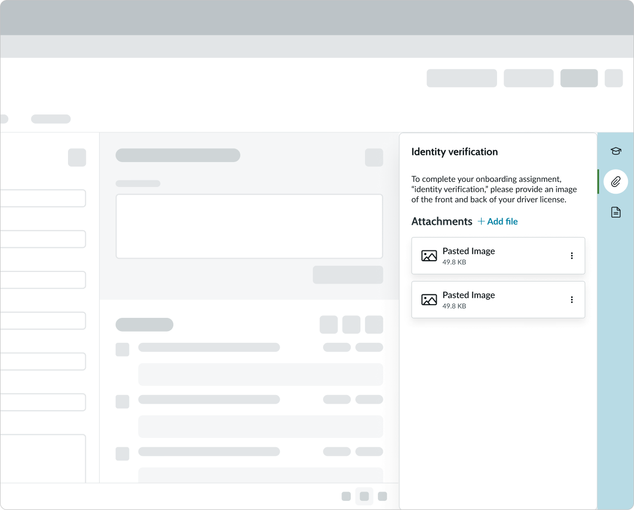 compact view in contextual side panel