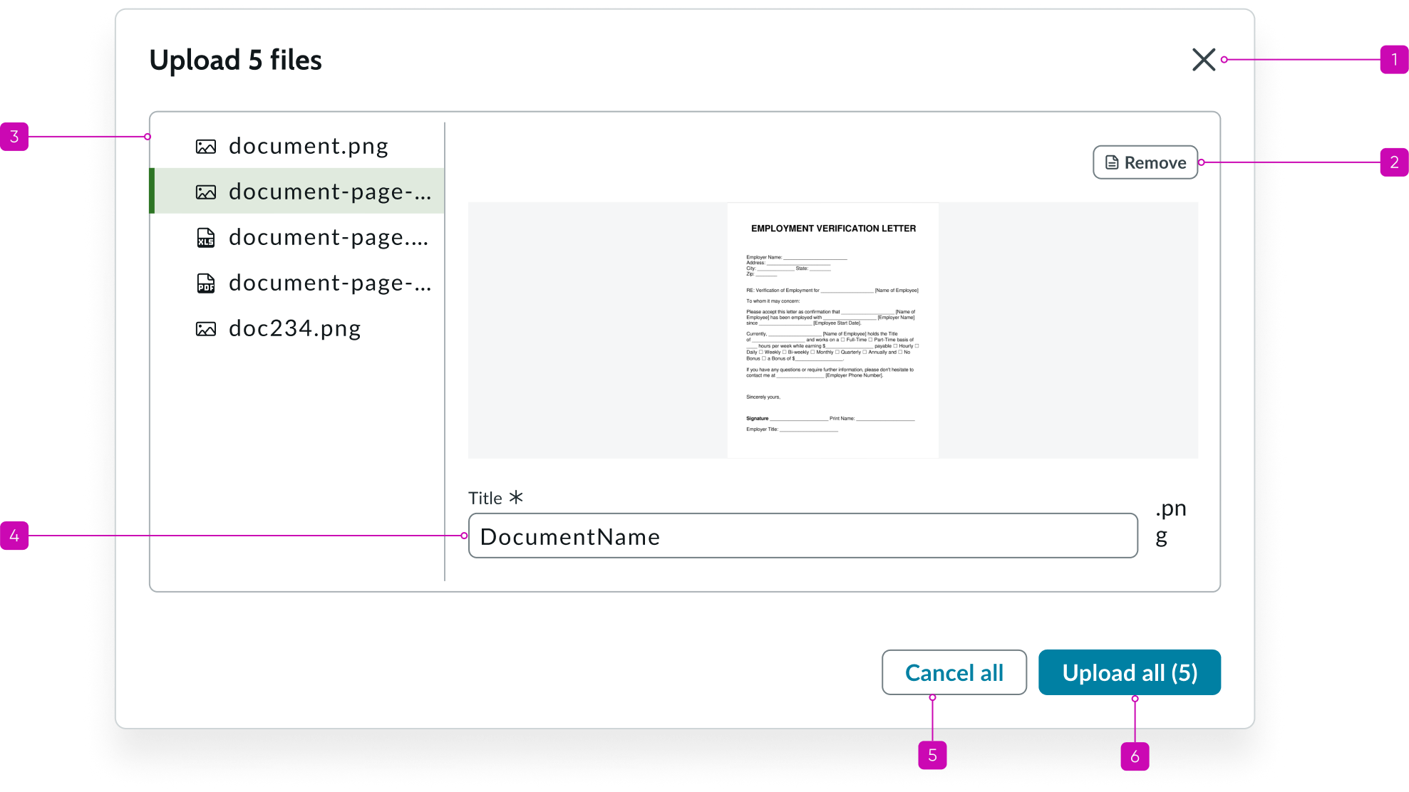 anatomy of full attachment component
