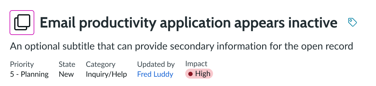 record header with icon