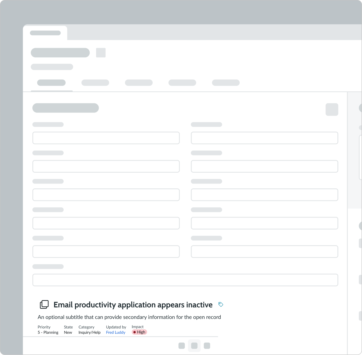incorrect placement of record header