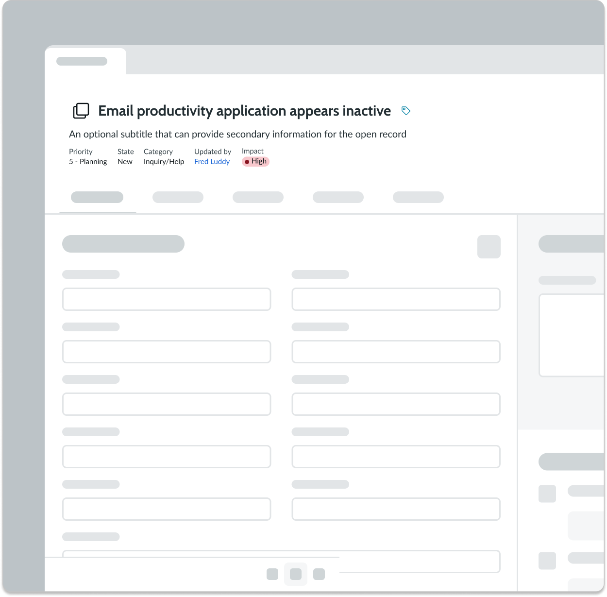 correct placement of record header