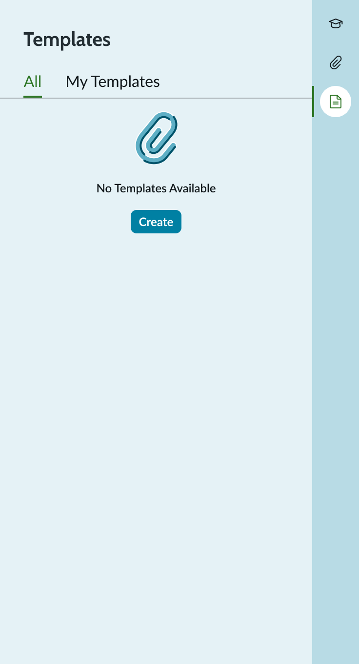 template empty state