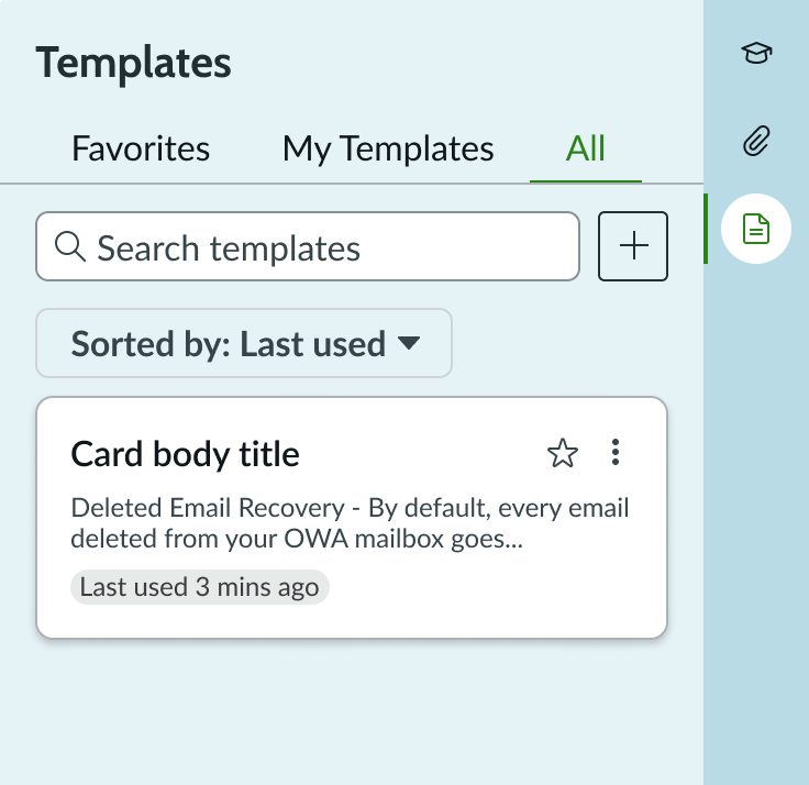 template tile hover state