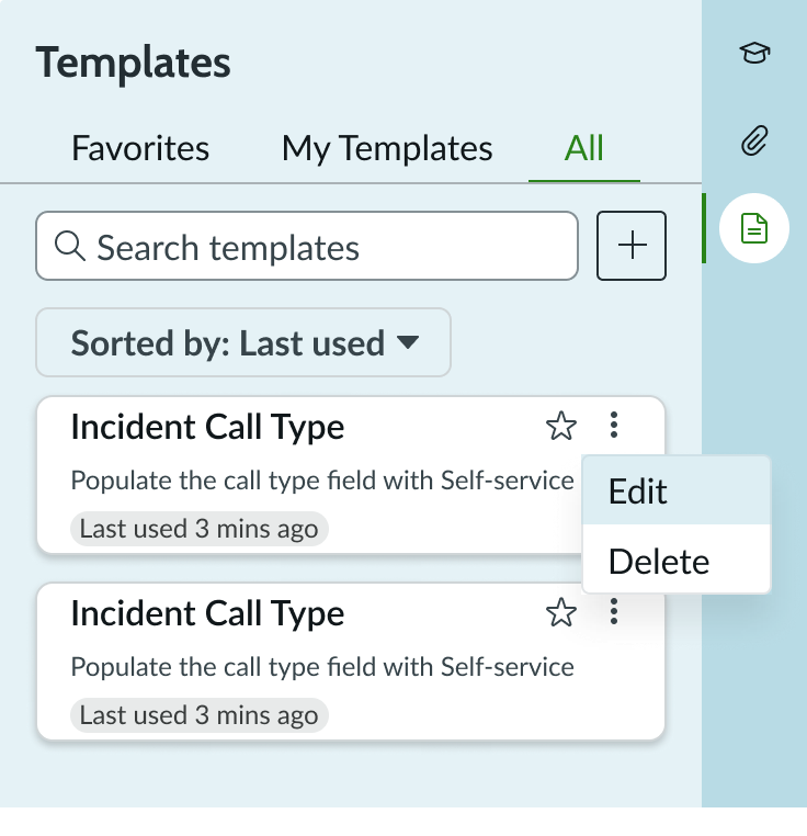 template tile menu