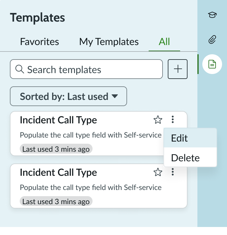 template tile menu