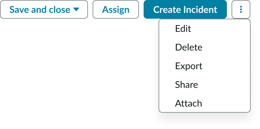 form menu contains less frequently used actions