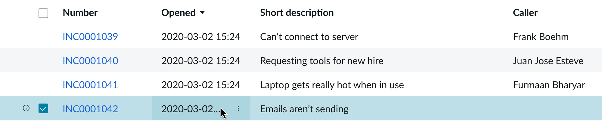Selected state of a list item checkbox