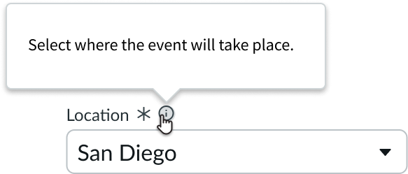 select field helper text