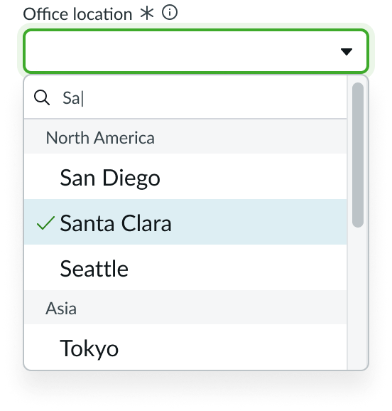 select section headers