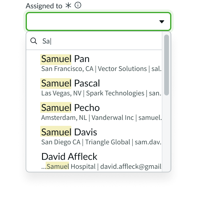 select is used when typeahead is more appropriate