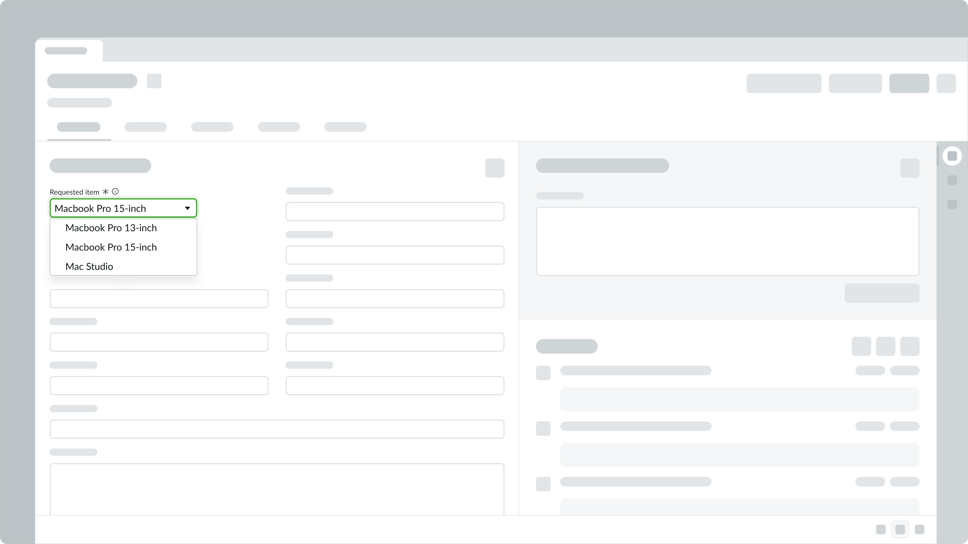 select is used correctly for a form field