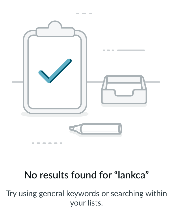 no action button for empty state