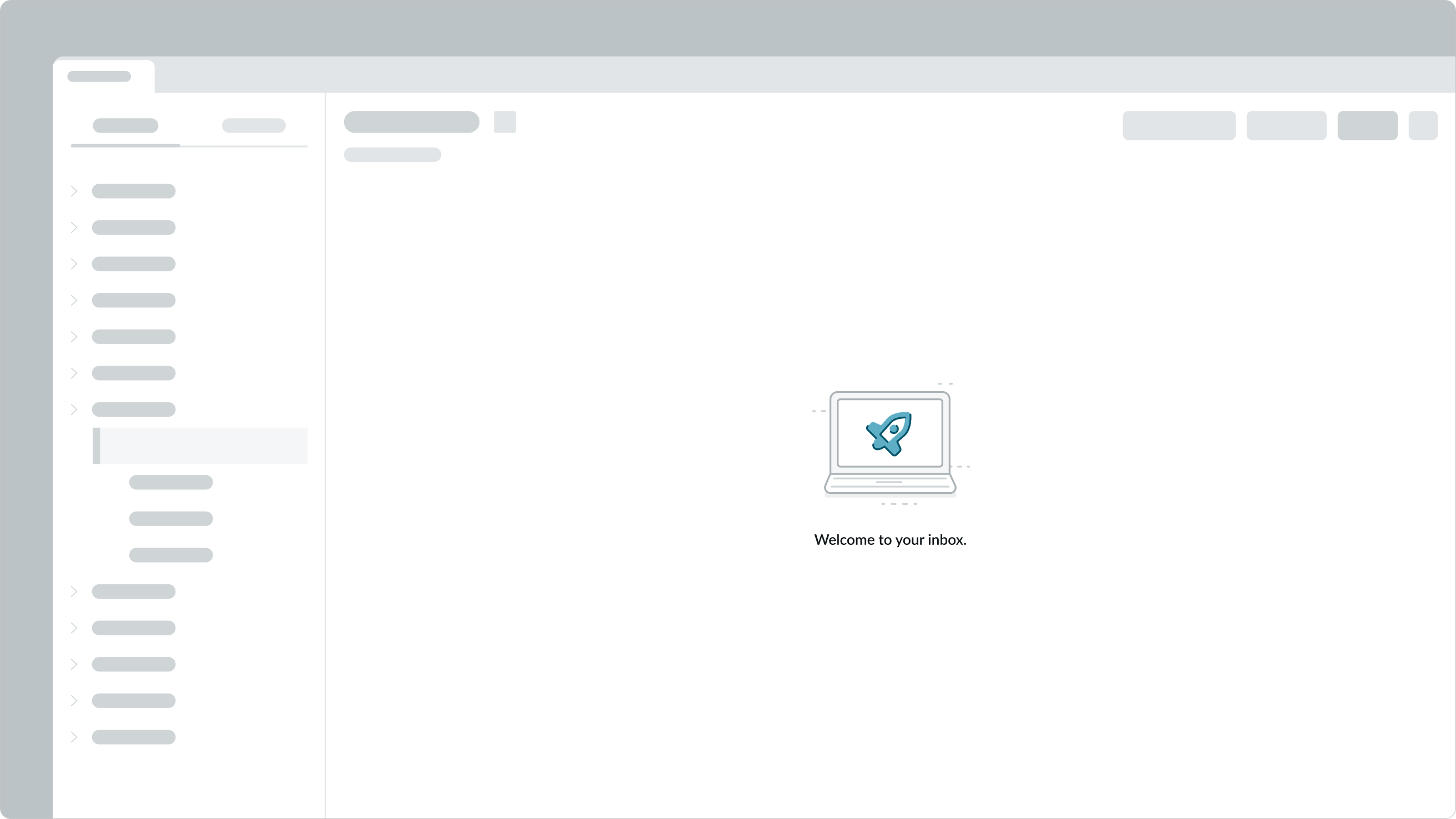 first-time use message for empty state