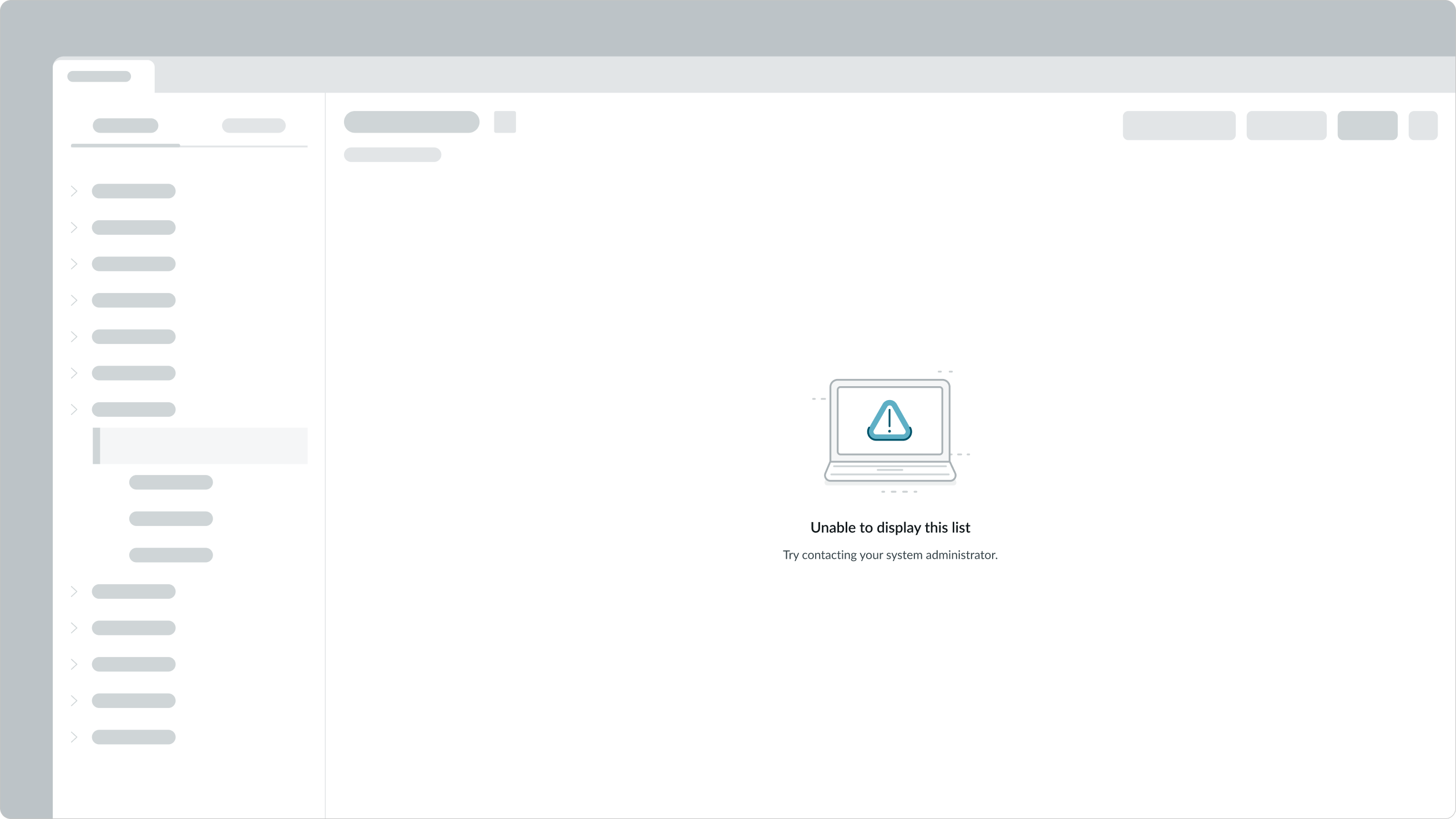 error message for empty state