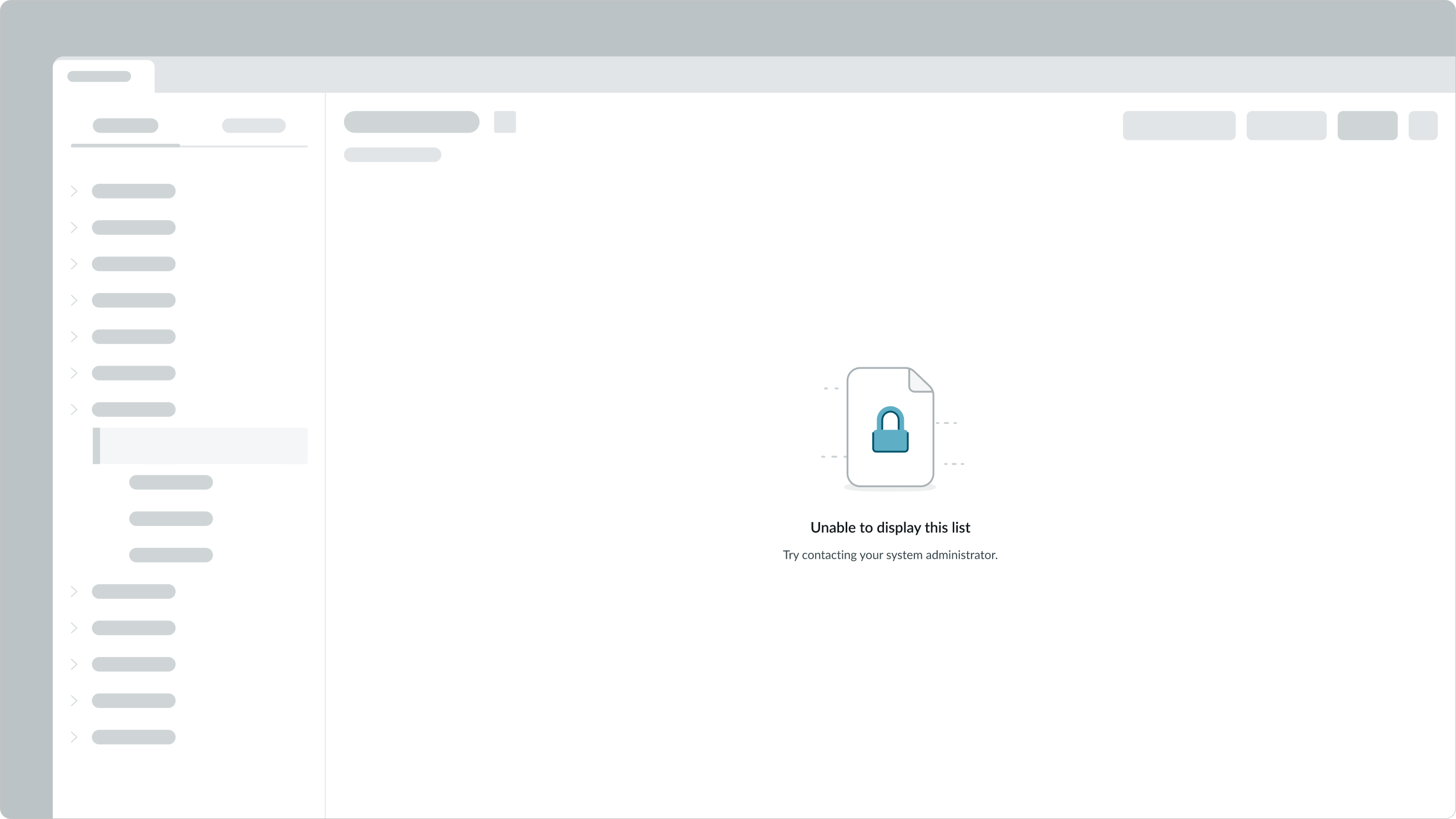no permissions message for empty state
