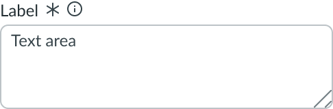 Shows the small textarea component for use with limited space
