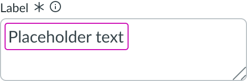 placeholder text for input hints