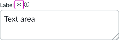 asterisk used as the required field indicator