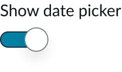 Shows a toggle in the "on" position with a label describing the toggle's purpose