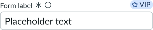 input field slot at the beginning of a form input field.